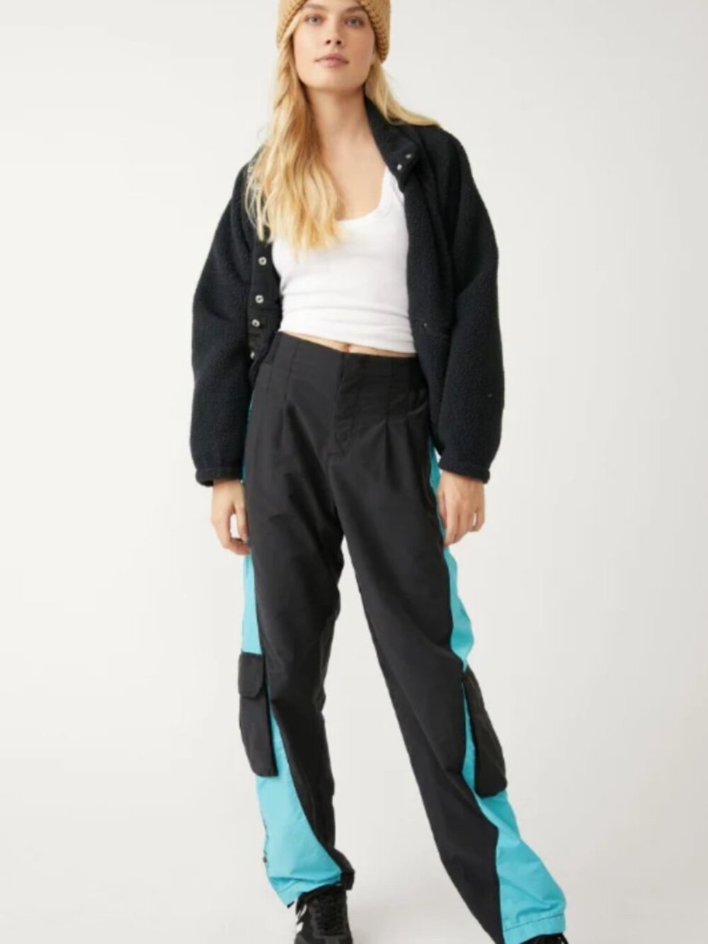 FREE PEOPLE MOVEMENT XS Spruced Up Combo Mesmerize Me Pant Colorblock